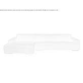 Sofa materiałowa z szezlongiem Arraga