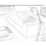 Sofa materiałowa segmentowa 3-osobowa Pianella