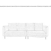 Zakrzywiona sofa z tkaniny Denman
