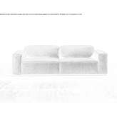 Relaksująca 3-osobowa sofa materiałowa ze zdejmowanym pokrowcem Agramunt