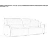 A relaxing 3-seater fabric sofa Cibolo