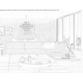 Narożna sofa materiałowa ze zintegrowanym stojakiem na czasopisma Lehre