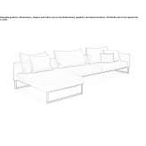 Leather 3-seater sofa with removable cover Isaacs
