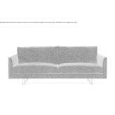 A sofa upholstered in fabric with a sleigh base Craon
