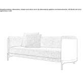 Sofa materiałowa 2-osobowa Avetrana