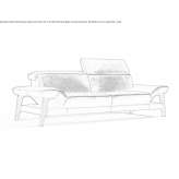 Leather sofa with electric drive Chalton