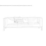 Sofa materiałowa segmentowa 3-osobowa Suffern