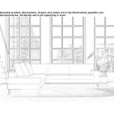 Sofa materiałowa segmentowa z szezlongiem Ituren