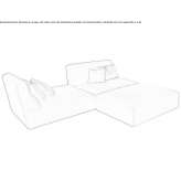 Sectional fabric sofa Dormitz