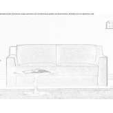 Materiałowa rozkładana sofa Bolatau