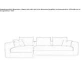 Segmentowa sofa materiałowa Umuarama