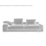 Sofa materiałowa 3-osobowa Havirov
