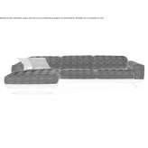 Fabric sofa bed with chaise longue Bigolino