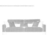 Sofa materiałowa 3-osobowa Ocotepec