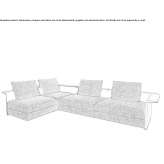 Segmentowa sofa materiałowa Biezun