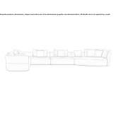 5-seater corner sectional sofa Nenzing