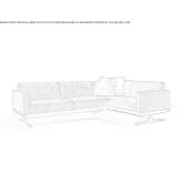Narożna sofa z tkaniny Pachelma