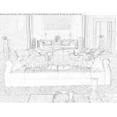 Leather 3-seater sofa Gragnano