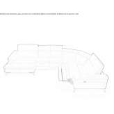 Skórzana sofa z szezlongiem Monterde