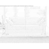 Fabric fold-out sofa with removable cover Cavus