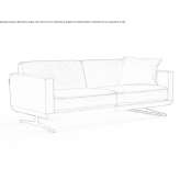 Sofa materiałowa 2-osobowa Pachelma