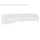 Segmentowa sofa materiałowa Kutina