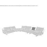 Segmentowa sofa materiałowa Konz