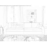 Leather 4-seater sofa Heist