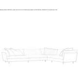 Modular fabric sofa with a removable cover Areosa