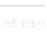 Sectional fabric sofa with a chaise longue Osteel