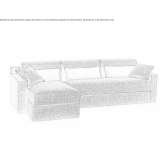 Materiałowa rozkładana sofa z szezlongiem Hyllinge