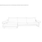 Sectional fabric sofa Itzstedt