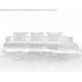 Sectional nabuk sofa with a chaise longue Sariz
