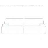 Velvet sofa with removable cover Begliano