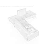 Corner and sectional fabric sofa Llangan