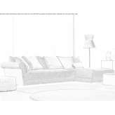 Sofa materiałowa segmentowa z szezlongiem Silute