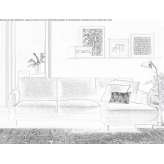 Sectional fabric sofa with a chaise longue Baulon