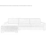 Sectional 4-seater fabric sofa with a chaise longue Stranda