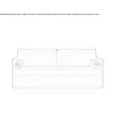 Materiałowa rozkładana sofa Murici