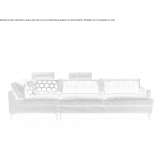 3-seater fabric sofa with removable cover and headrest Shepsi