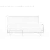A two-seater fabric sofa with a sleigh base Zorynsk