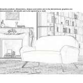 Sofa materiałowa 2-osobowa Baulon