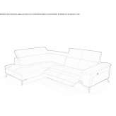 Narożna sofa z tkaniny Monterde