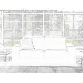 Sofa materiałowa 3-osobowa Baulon