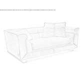 Leather 2-seater sofa Chaulnes