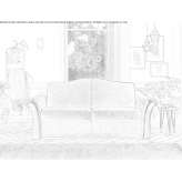 A 3-seater sofa in a modern style, upholstered with fabric Flitwick