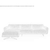 Sectional fabric sofa with a chaise longue Nekoosa