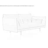3-seater fabric sofa Silute
