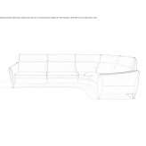 Corner fold-out leather sofa with electric drive Verzuolo