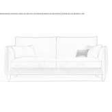 Two-seater sofa in leather and fabric Huesca